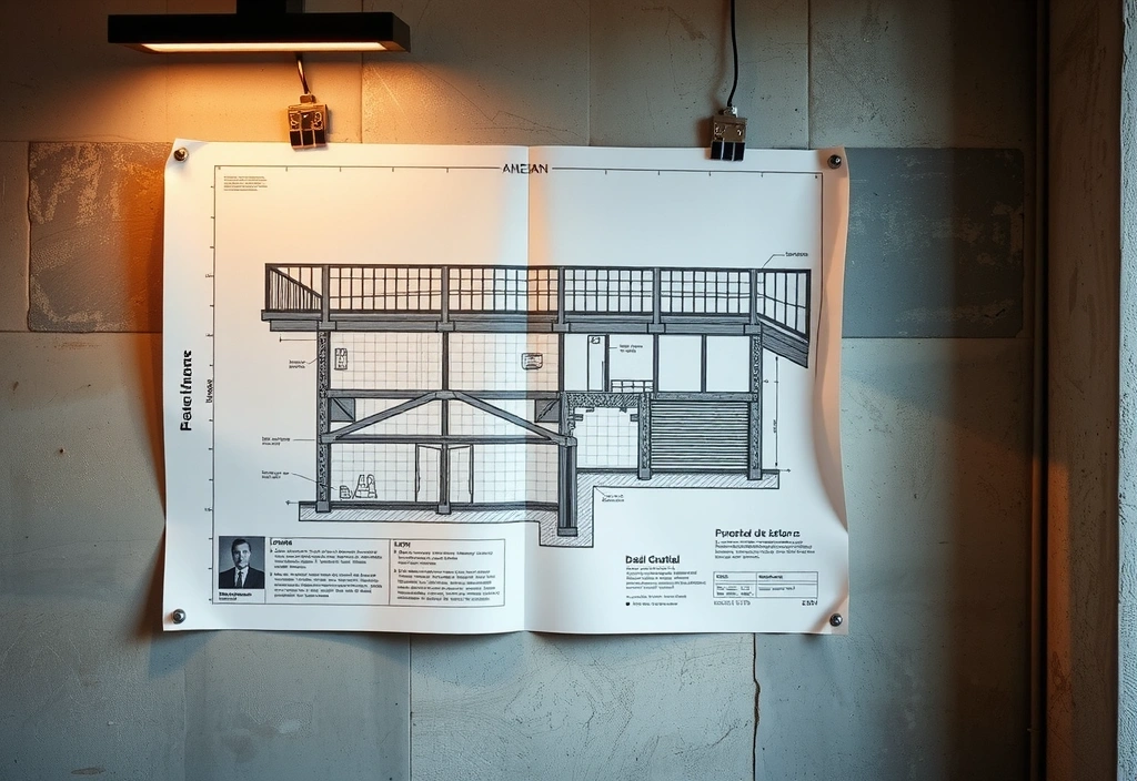 Détail d'un plan technique